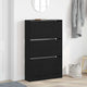 Scarpiera VidaXL rovere nero 80 x 21 x 125,5 cm rifinito in legno
