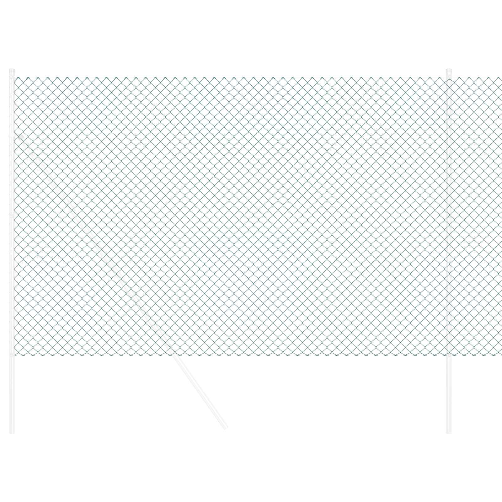 Vidaxl kettenschakelhek groen 10 x 1,5 m staal