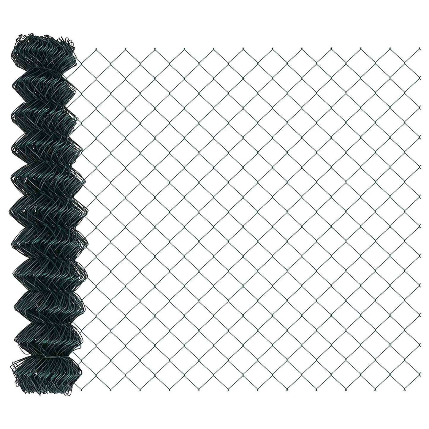 Vidaxl kettenschakelhek groen 10 x 1,2 m staal
