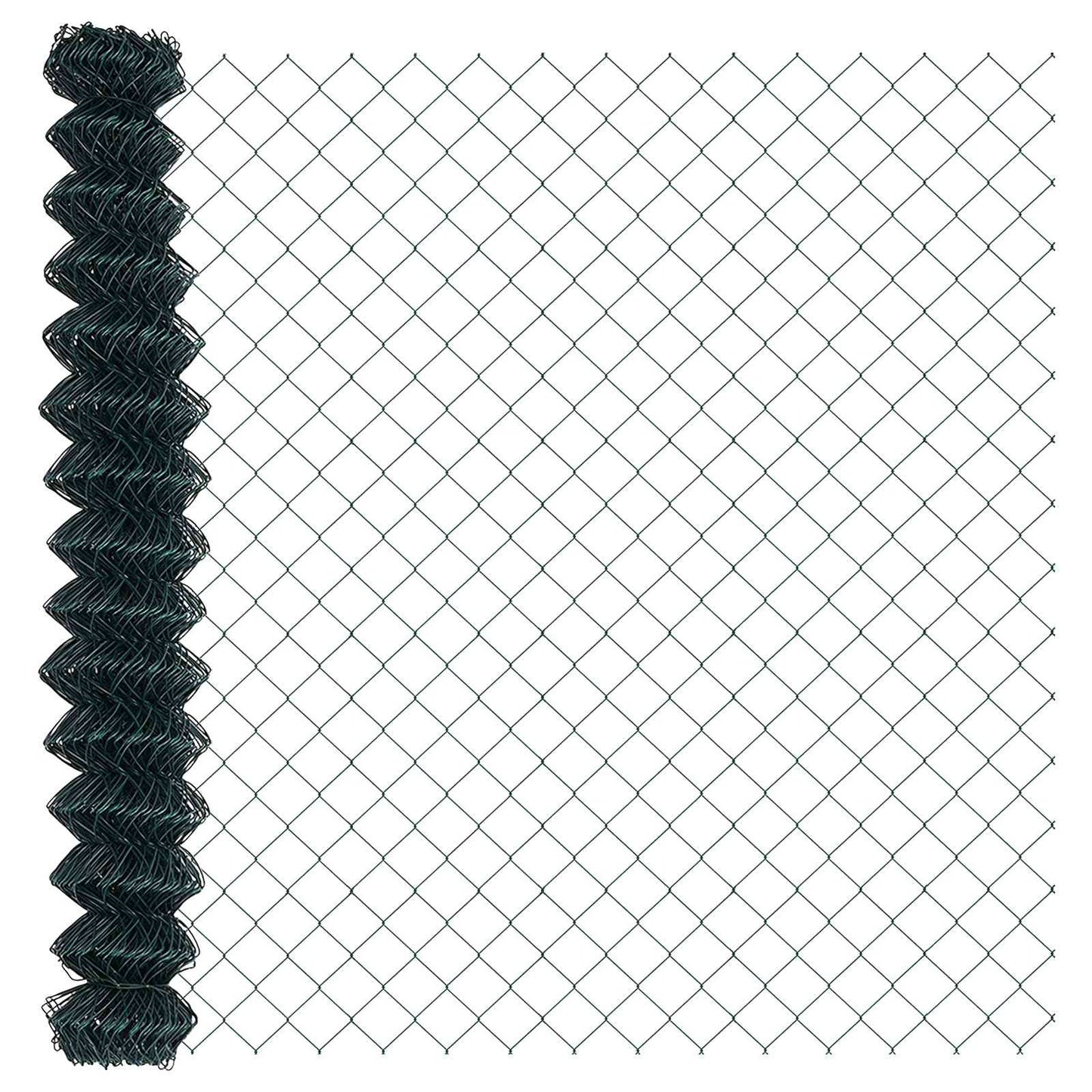 Vidaxl kettenschakelhek groen 10 x 1,5 m staal