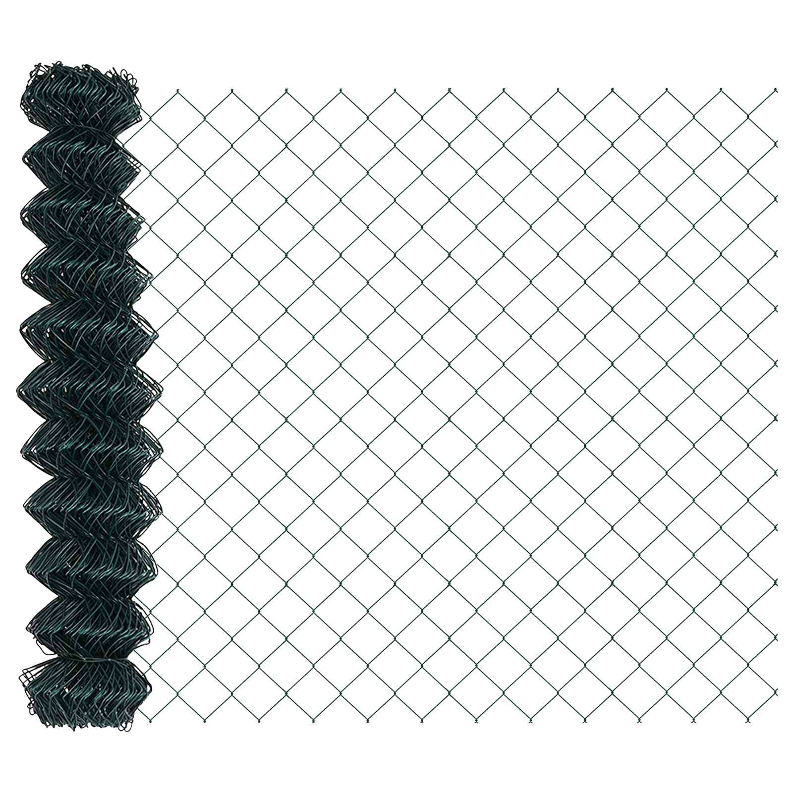 Vidaxl kettenschakelhek groen 25 x 1,2 m staal