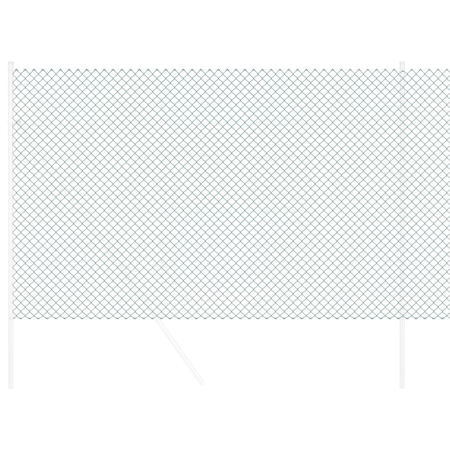 Vidaxl kettenschakelhek groen 25 x 1,6 m staal