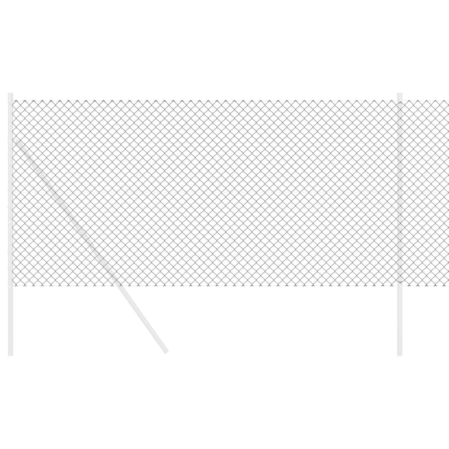 Vidaxl kettenschakelhek grijs 10 x 1 m staal