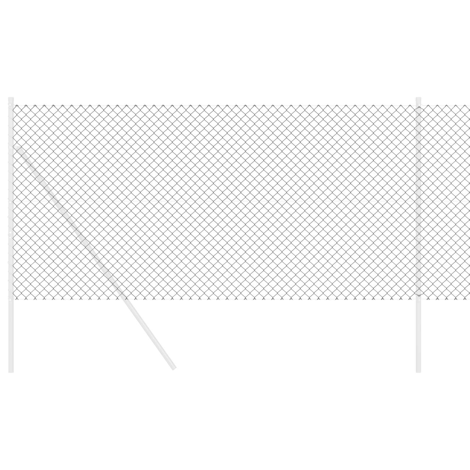 Vidaxl kettenschakelhek grijs 10 x 1,2 m staal