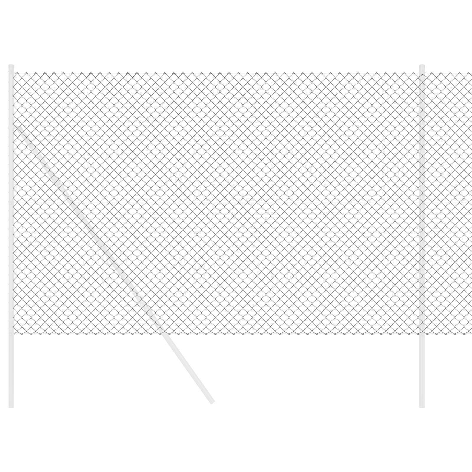 Vidaxl kettenschakelhek grijs 25 x 1,6 m staal
