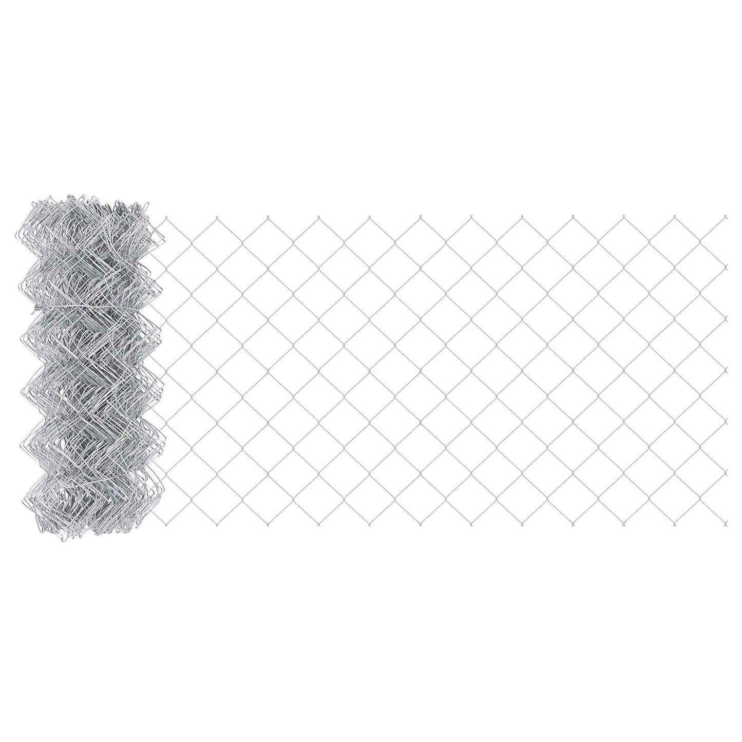 Valla de alambre vidaxl plata 10 x 0,6 m acero galvanizado
