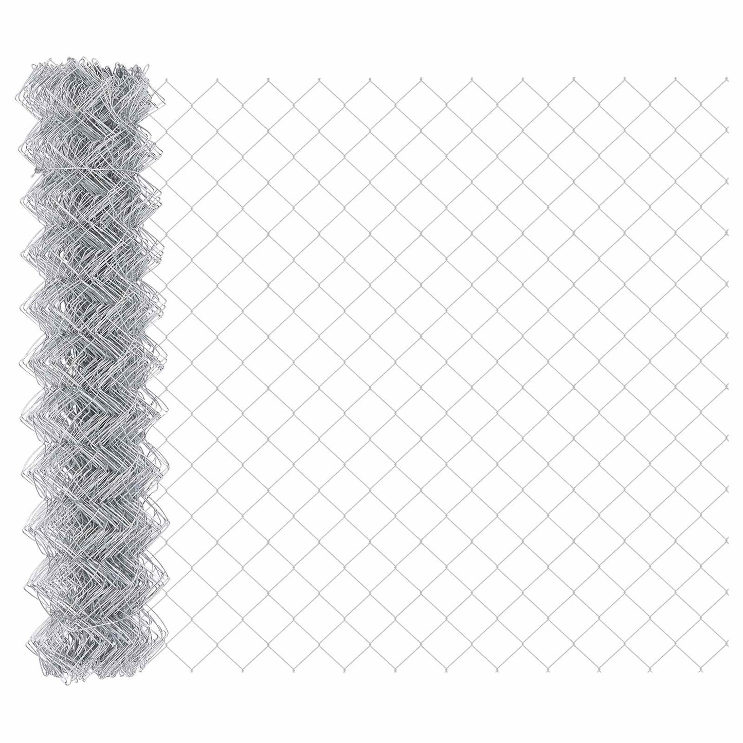 Valla de alambre vidaxl plata 10 x 1 m acero galvanizado