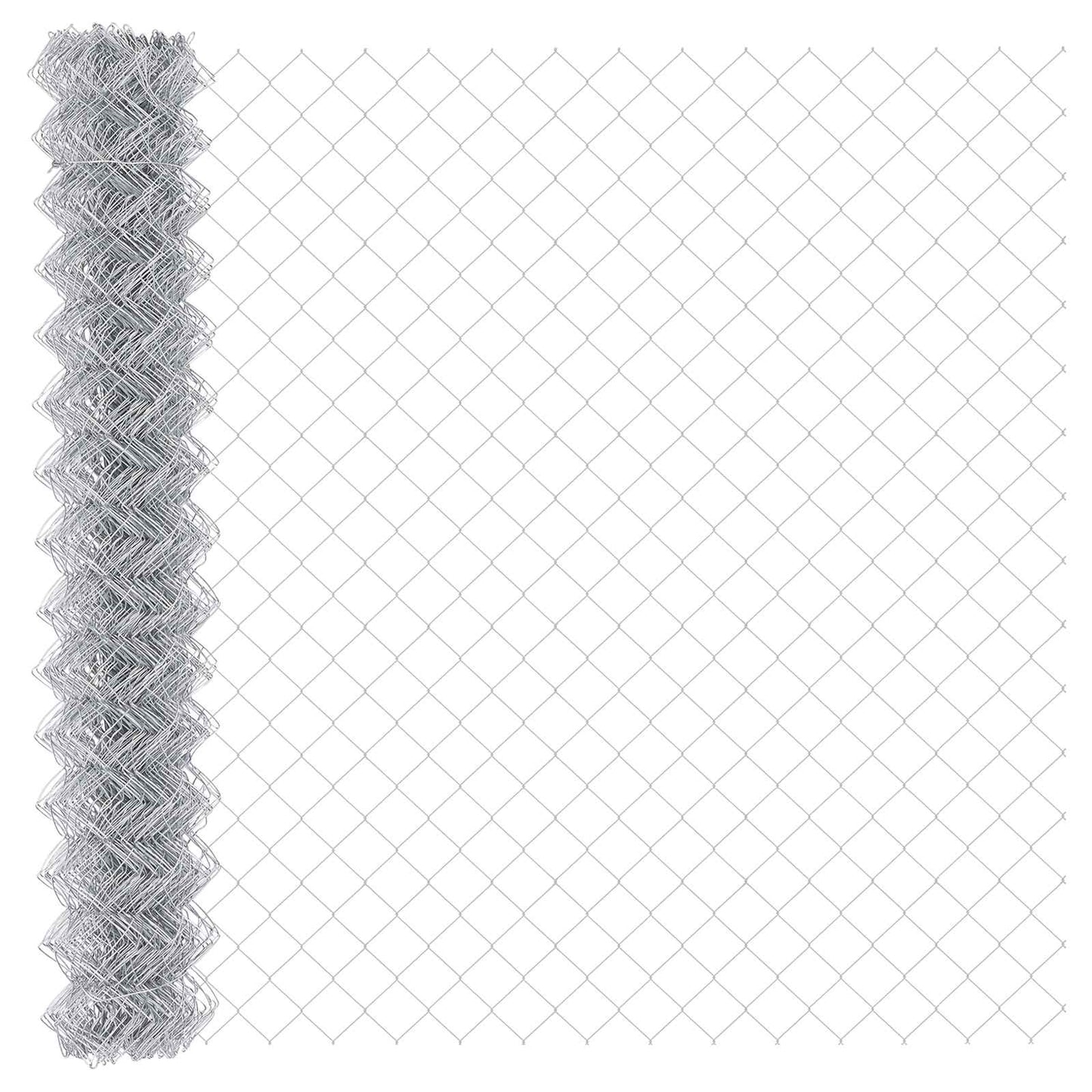 Recinzione a catena Vidaxl argento 10 x 1,5 m in acciaio zincato
