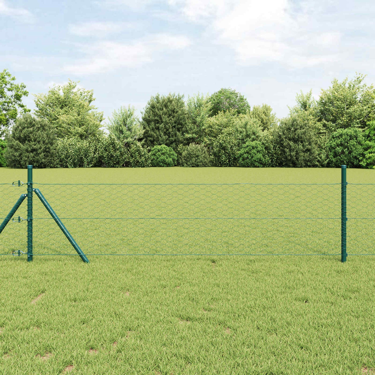 Valla hexagonal vidaxx verde 0,4 x 10 m PVC