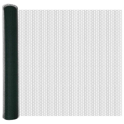 Valla hexagonal VidaXL verde 1 x 10 m PVC