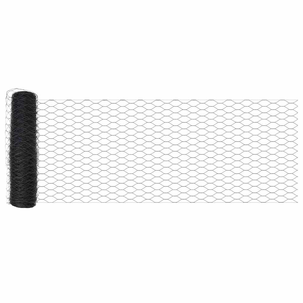 Valla hexagonal VidaXL gris 0,4 x 25 m PVC