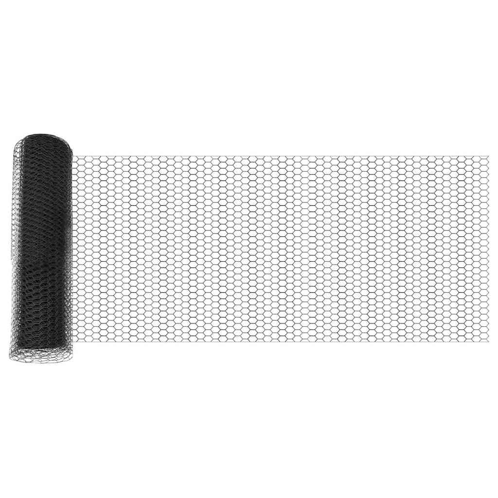 Recinzione esagonale VidaXL grigia 0,5 x 50 m in PVC