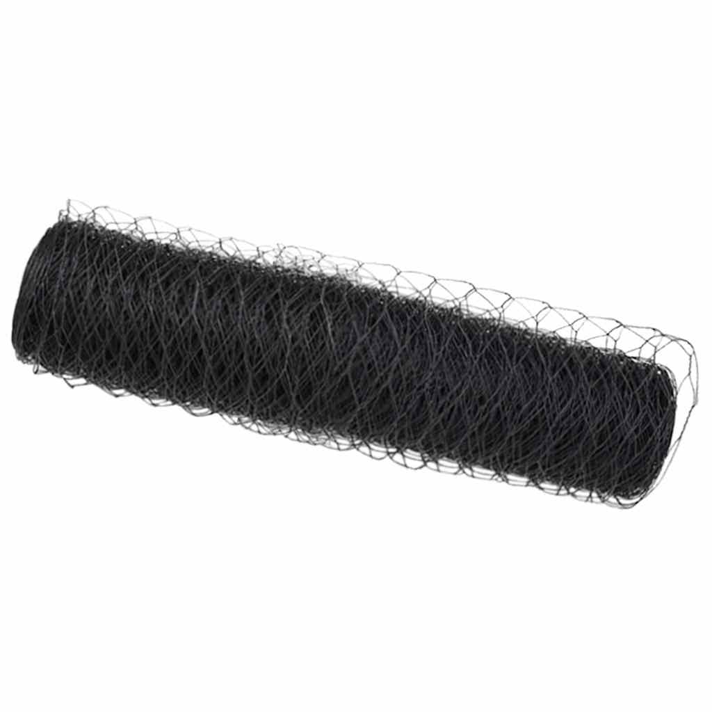 Valla hexagonal vidaxx gris 0,6 x 100 m PVC