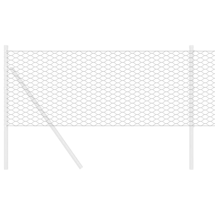 Vidaxl hexagon hek grijs 0,8 x 100 m pvc