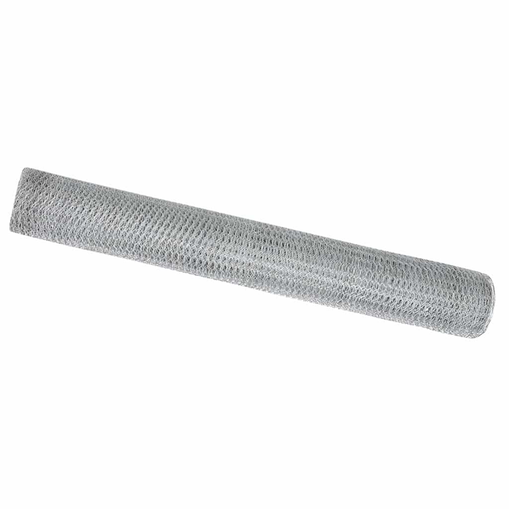 Valla hexagonal vidaxl plateada 1,4 x 10 m acero galvanizado