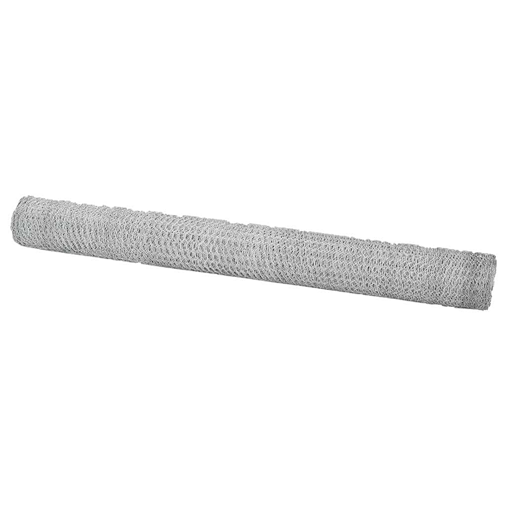 Recinzione esagonale Vidaxl argento 1,6 x 50 m in acciaio zincato