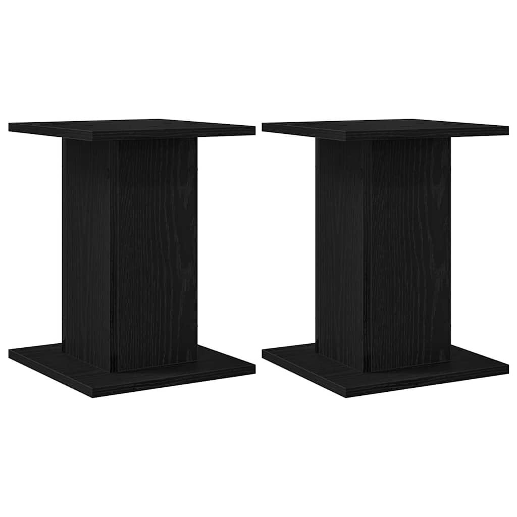 Supporto per piante Vidaxxl 2 pezzi rovere nero 30 x 30 x 40 cm in legno composito