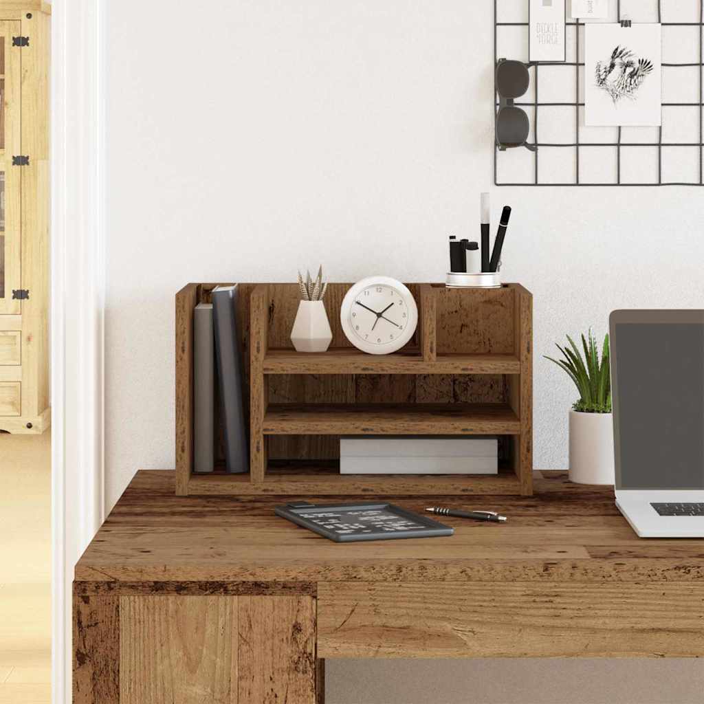 Vidaxx organizador de escritorio madera vieja 44,5 x 24 x 25 cm madera procesada