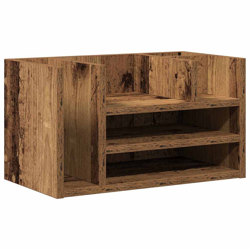Vidaxx organizador de escritorio madera vieja 44,5 x 24 x 25 cm madera procesada
