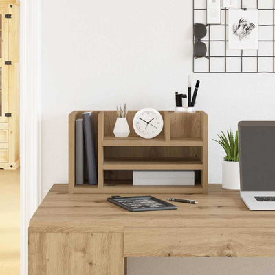 Organizer da scrivania Vidaxx rovere nero 44,5 x 24 x 25 cm rifinito in legno