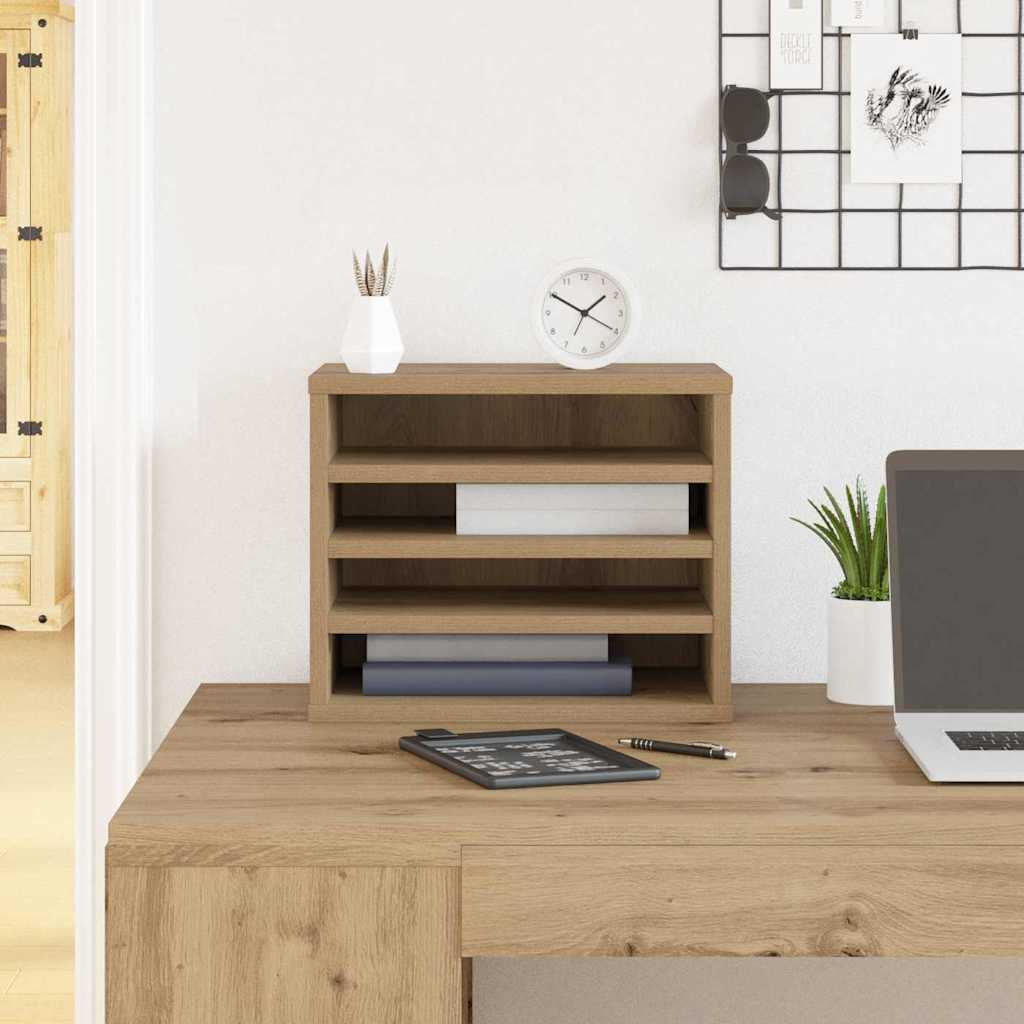 Vidaxx organizador de escritorio roble artesanal 36 x 26 x 29,5 cm madera procesada
