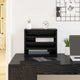 VidaXL organizador de escritorio roble negro 36 x 26 x 29,5 cm acabado madera