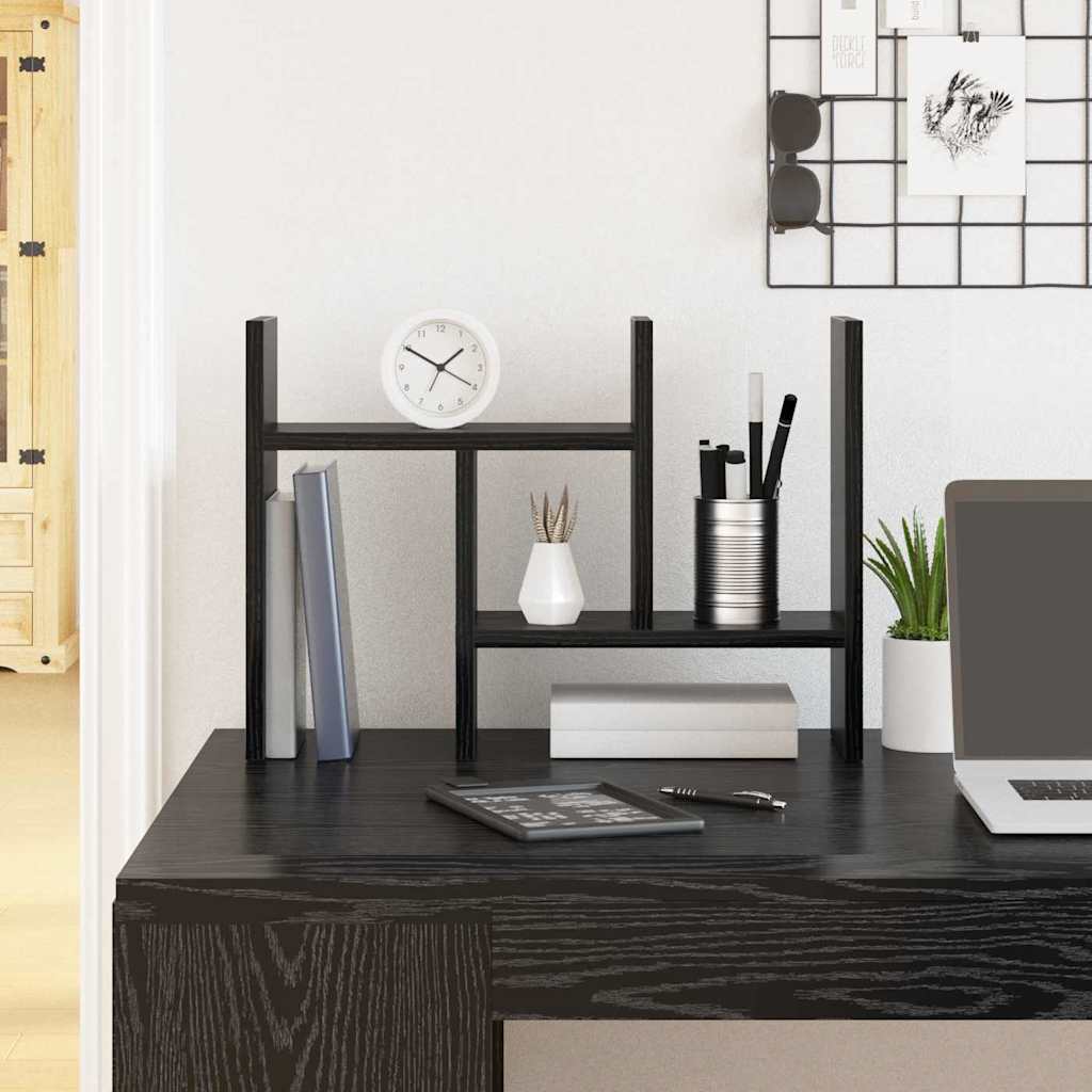 Organizer da scrivania Vidaxxl rovere nero 34,5 x 15,5 x 35,5 cm derivati del legno