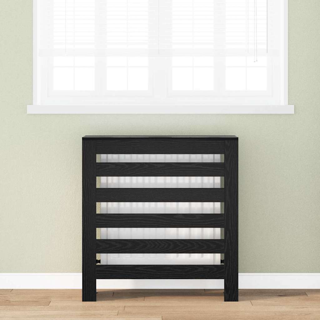 Vidaxx cubierta para radiador roble negro 78 x 20 x 82 cm madera contrachapada