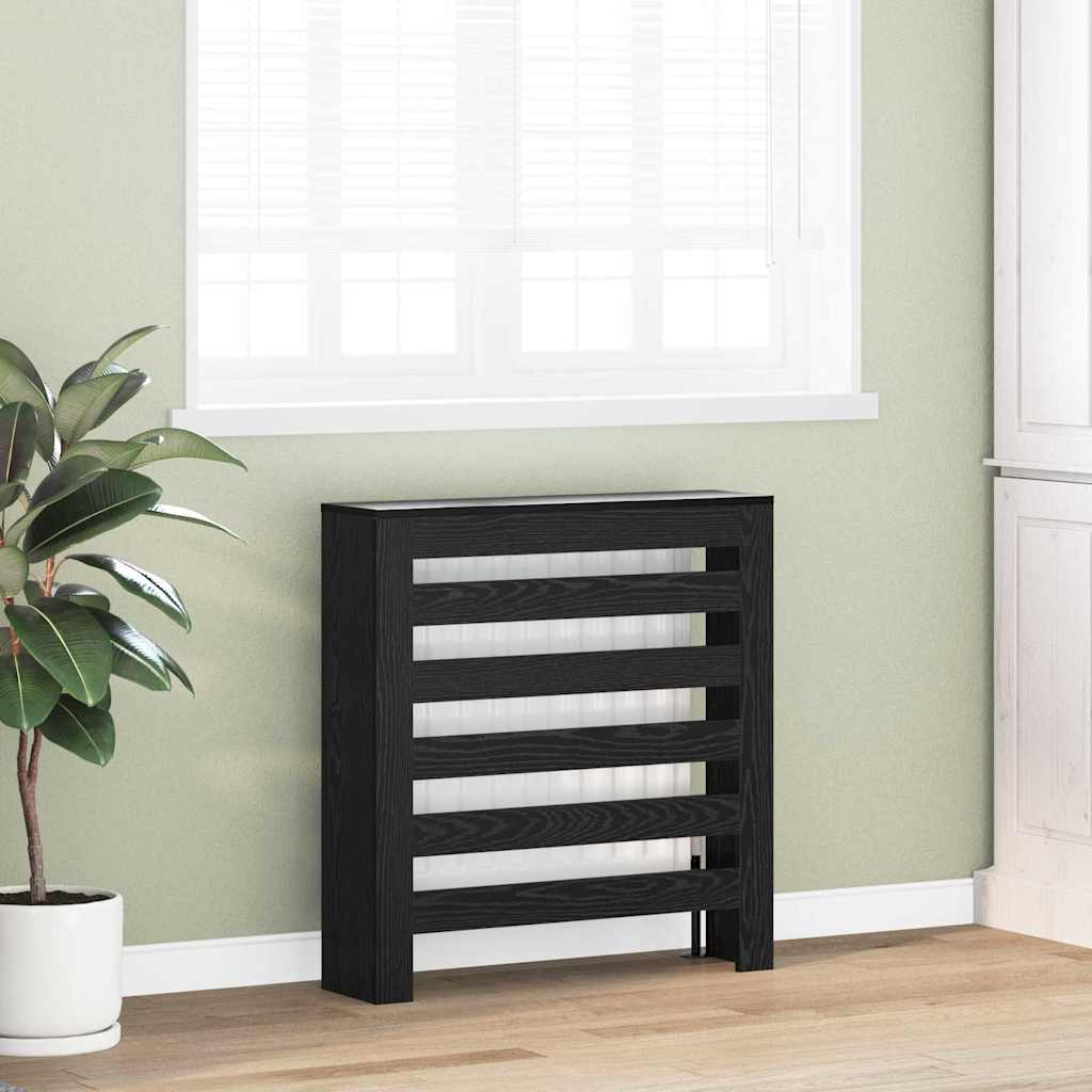 Vidaxx cubierta para radiador roble negro 78 x 20 x 82 cm madera contrachapada