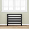 Vidaxxl cubierta para radiador roble negro 104 x 20 x 82 cm madera contrachapada