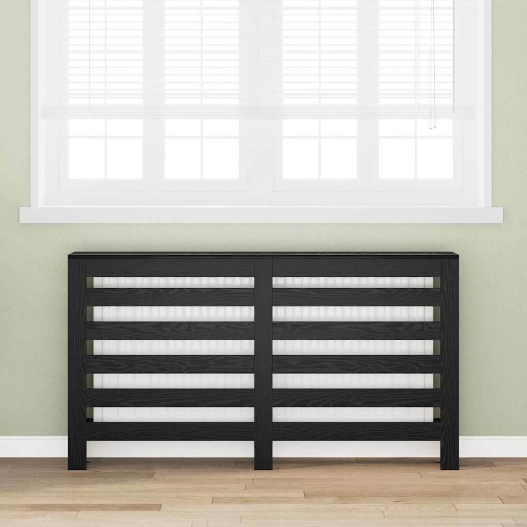 Vidaxx cubierta para radiador roble negro 149 x 20 x 82 cm madera contrachapada