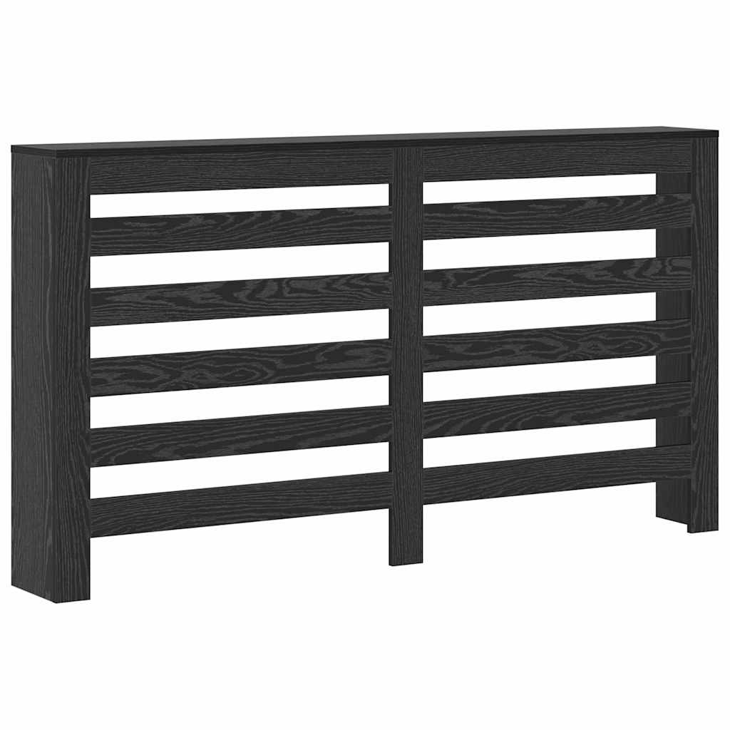 Vidaxl radiatorafdekking zwart eiken 149 x 20 x 82 cm bewerkt hout