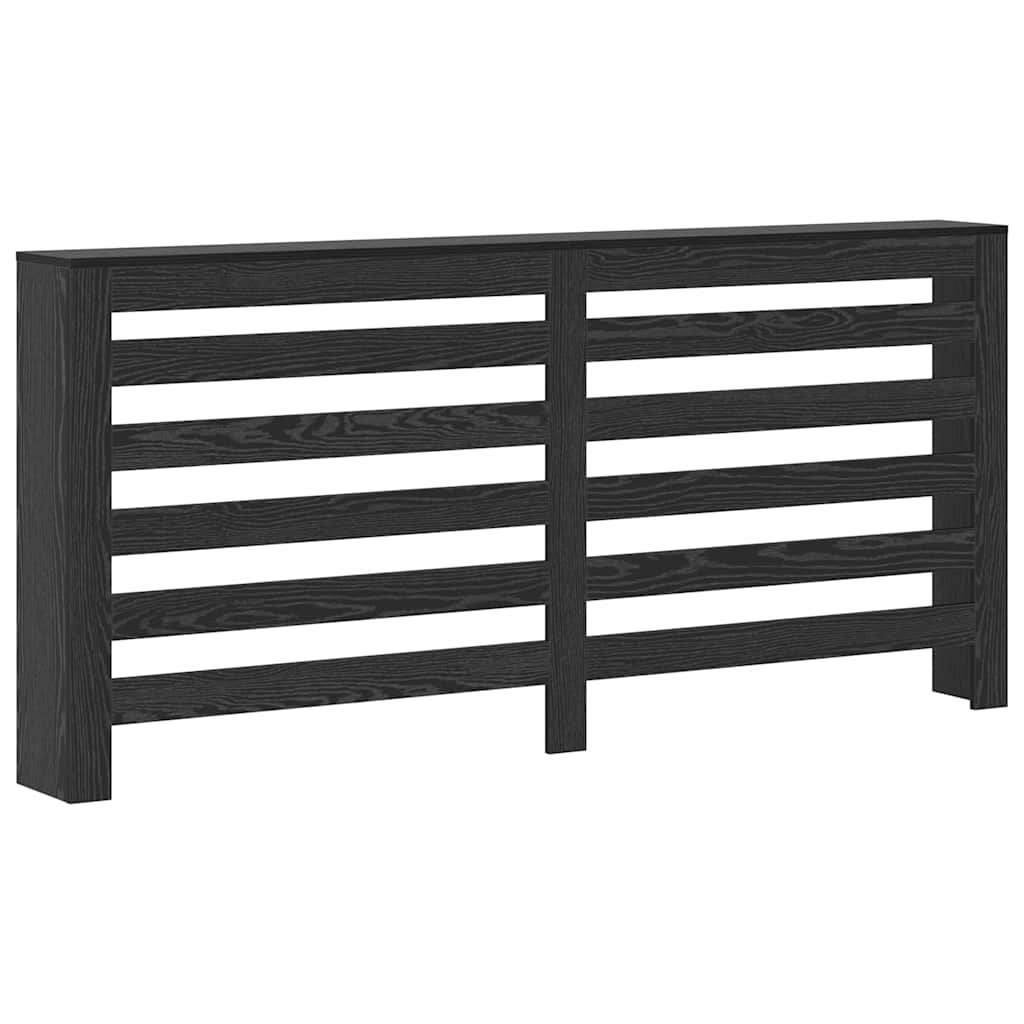 Copritermosifone Vidaxxl rovere nero 175 x 20 x 82 cm in derivati del legno