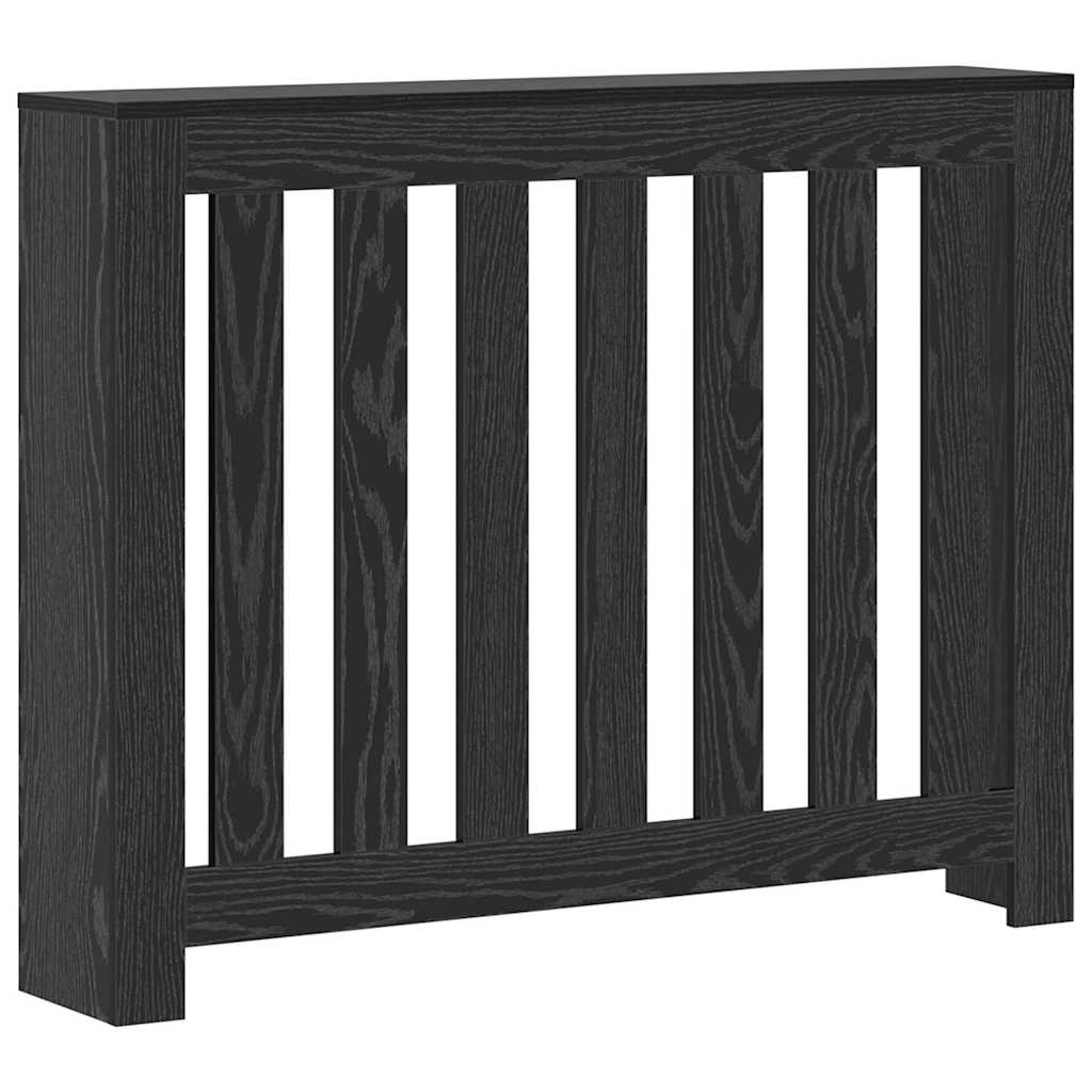 Vidaxl radiatorafdekking zwart eiken 104 x 20 x 82 cm bewerkt hout