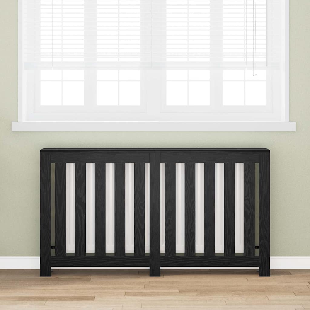 Vidaxx cubierta para radiador roble negro 149 x 20 x 82 cm madera contrachapada