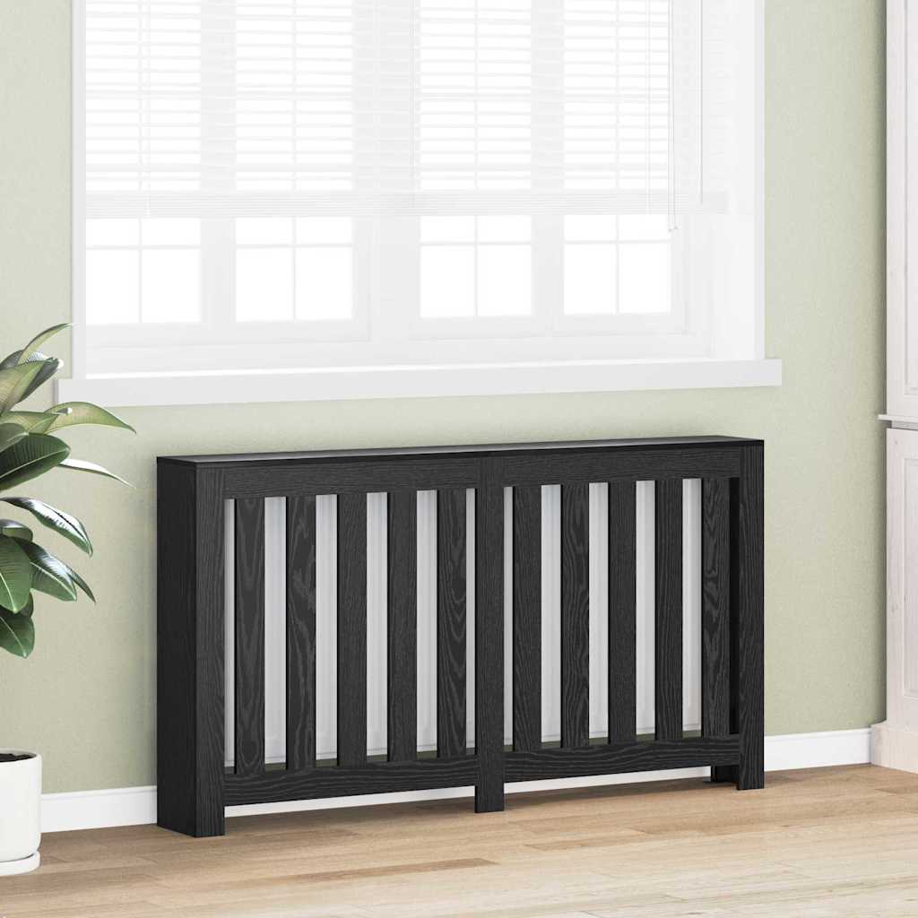 Vidaxx cubierta para radiador roble negro 149 x 20 x 82 cm madera contrachapada