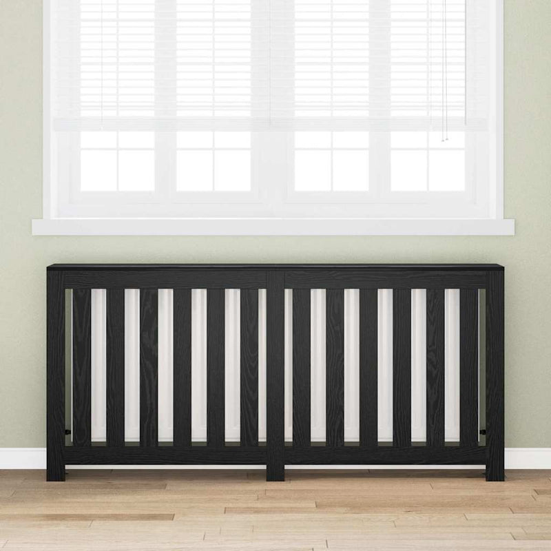 Vidaxl radiatorafdekking zwart eiken 175 x 20 x 82 cm bewerkt hout