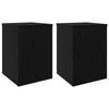 Supporto per piante Vidaxxl 2 pezzi rovere nero 25 x 25 x 35 cm in legno composito