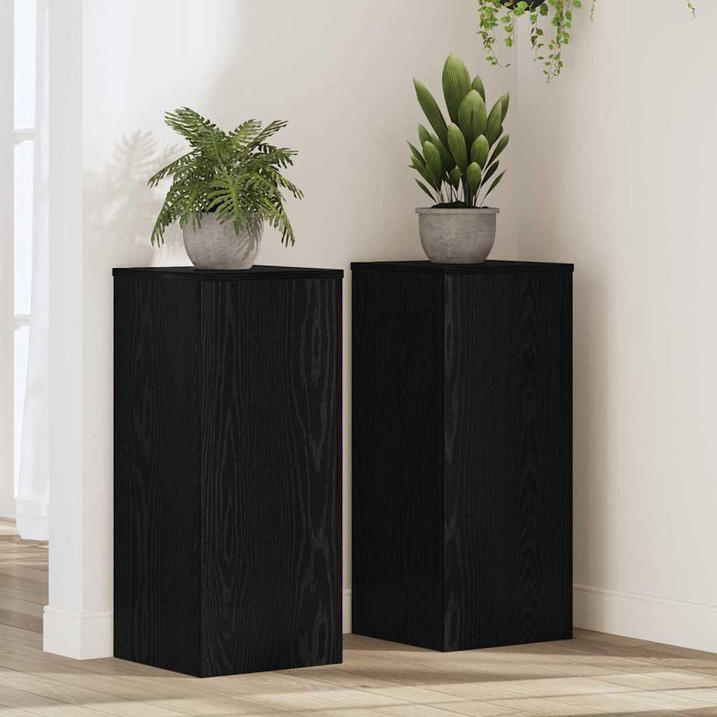 Supporto per piante Vidaxx 2 pezzi rovere nero 30 x 30 x 70 cm in legno composito
