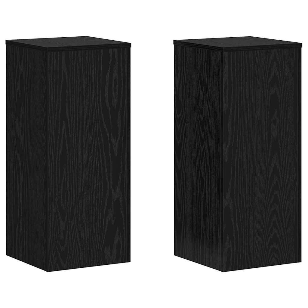 Supporto per piante Vidaxx 2 pezzi rovere nero 30 x 30 x 70 cm in legno composito
