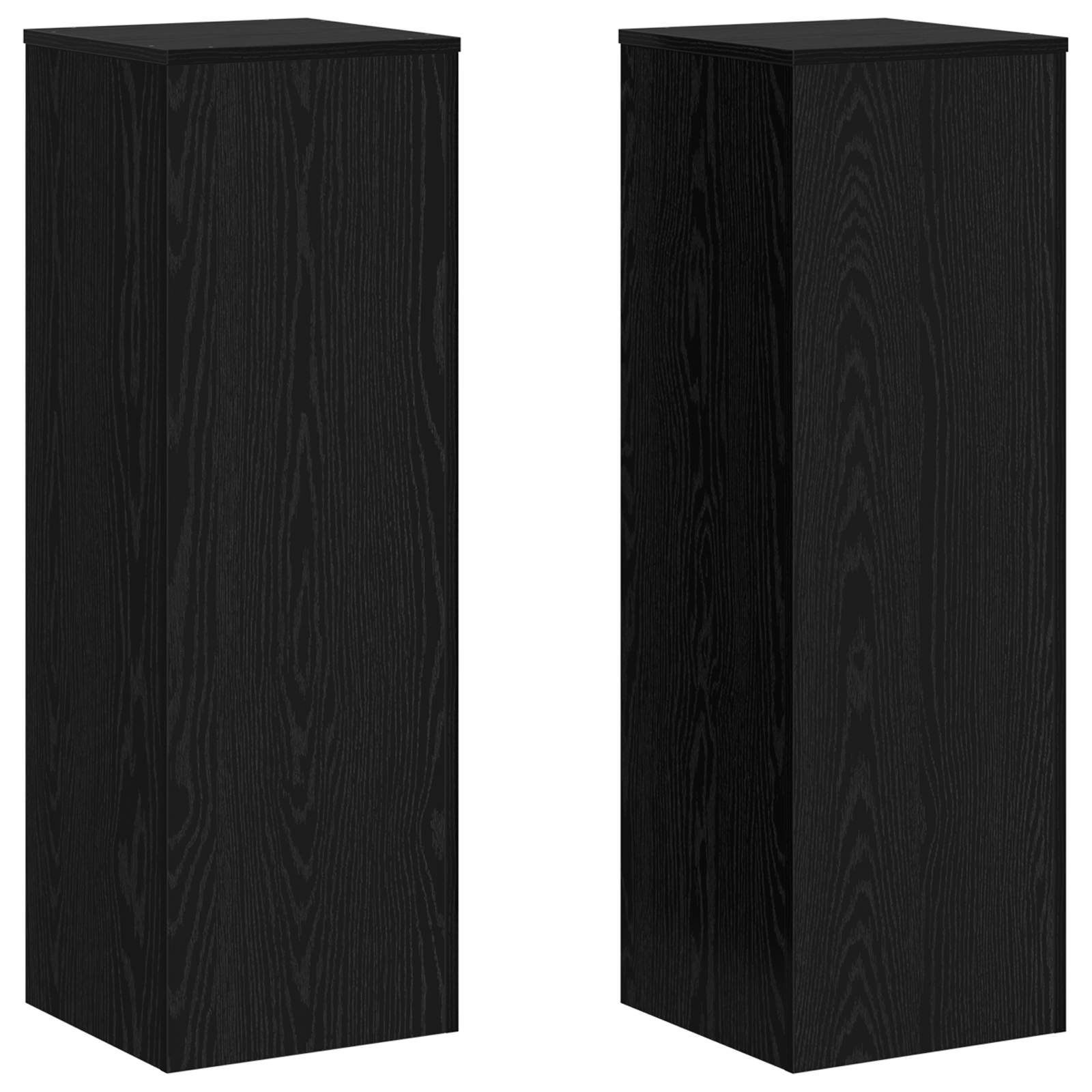 Supporto per piante Vidaxx rovere nero 33 x 33 x 100 cm in legno lavorato