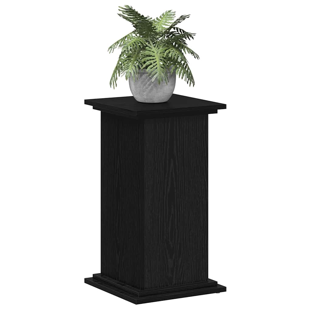 Supporto per piante Vidaxxl rovere nero 33 x 33 x 60 cm in legno lavorato