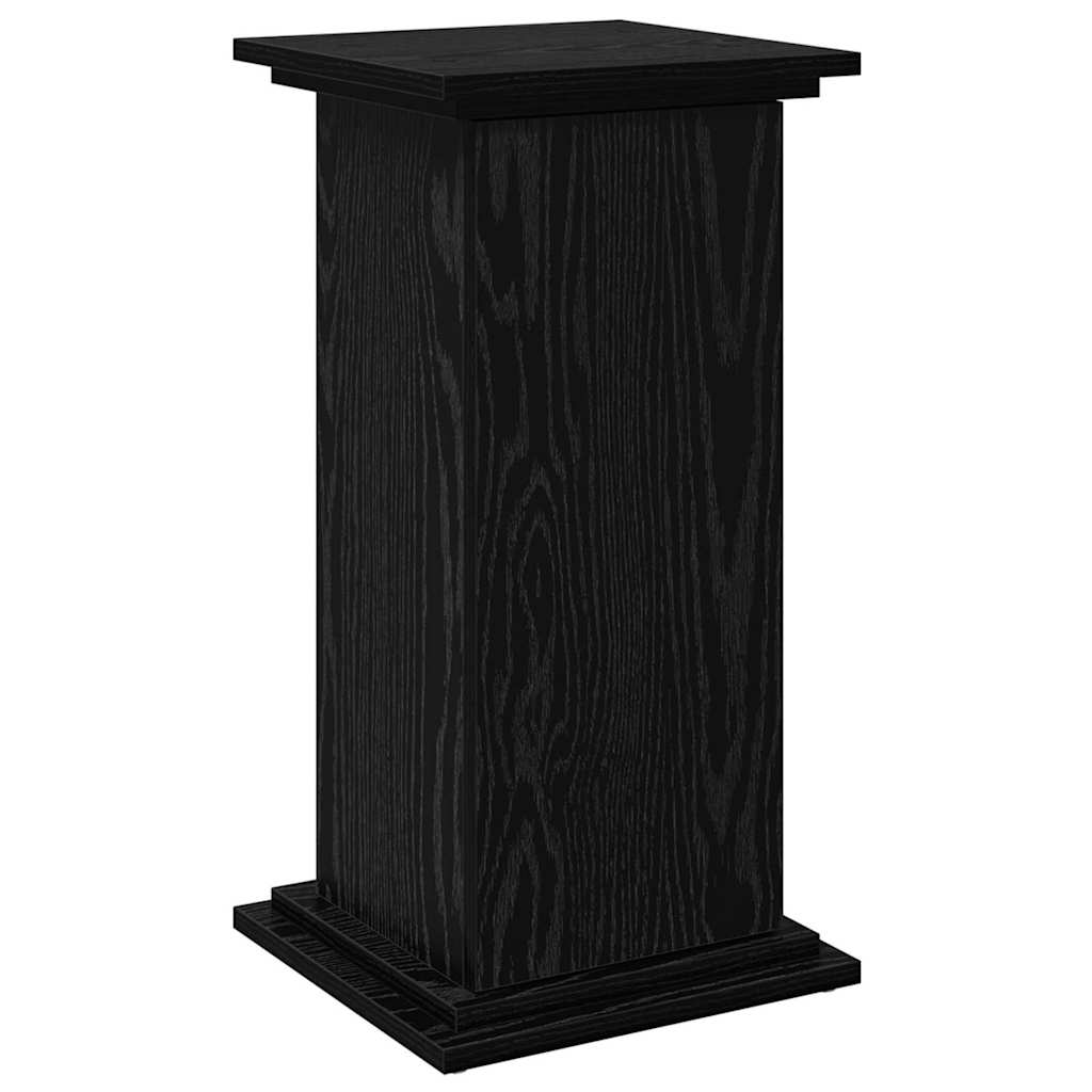 Vidaxxl expositor con estante roble negro 31 x 30 x 60 cm madera contrachapada