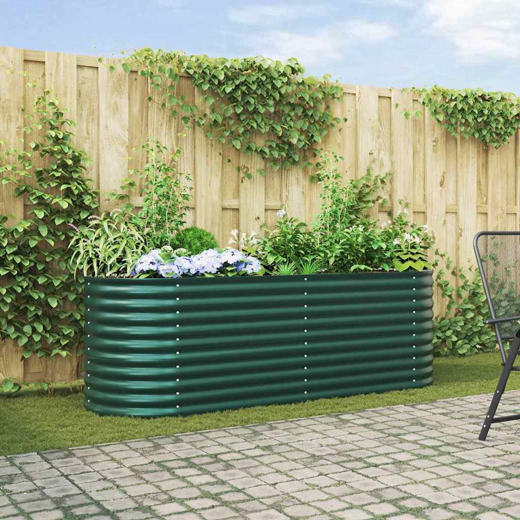 Vidaxx cama elevada verde 240 x 80 x 81 cm acero