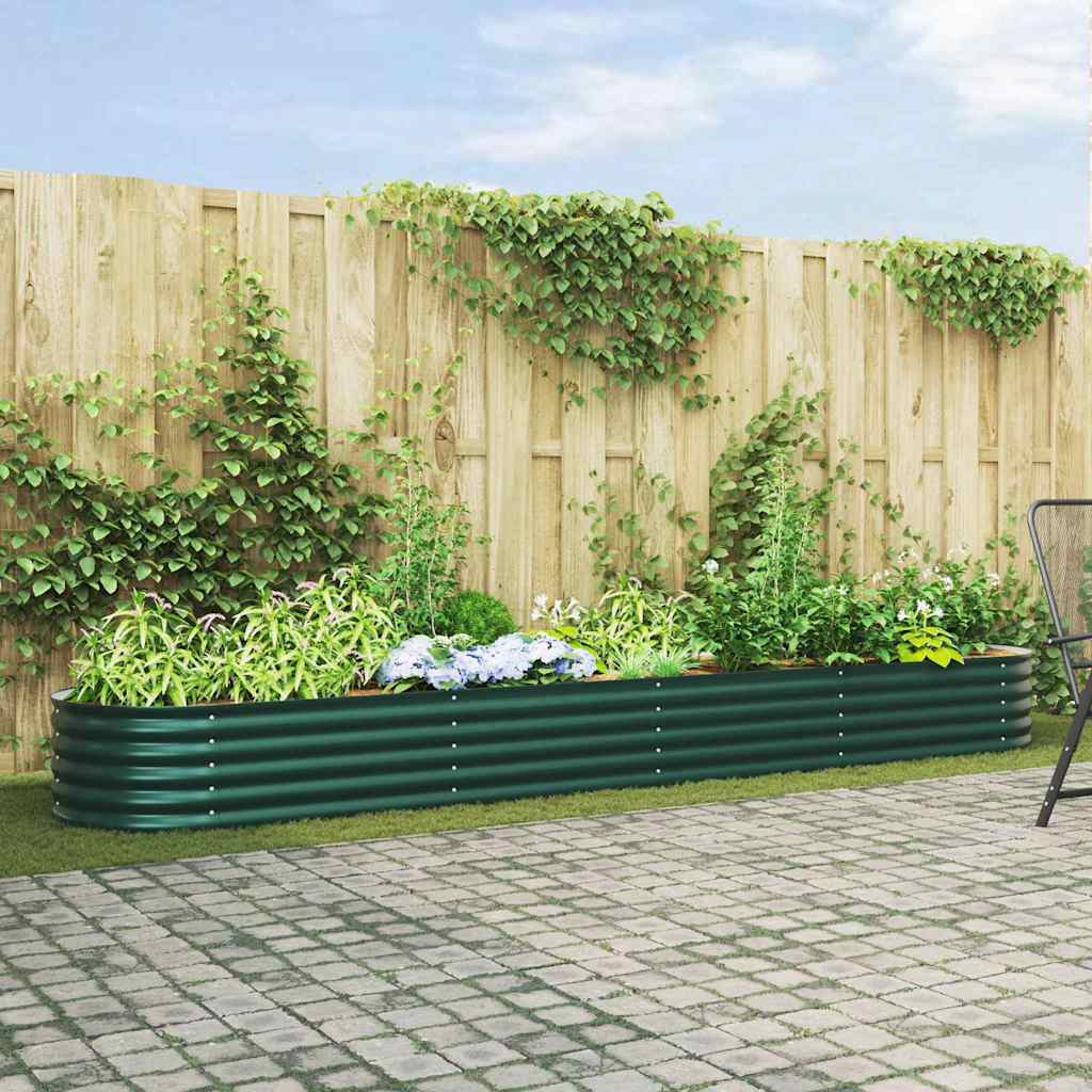 Vidaxx cama elevada verde 400 x 80 x 44 cm acero