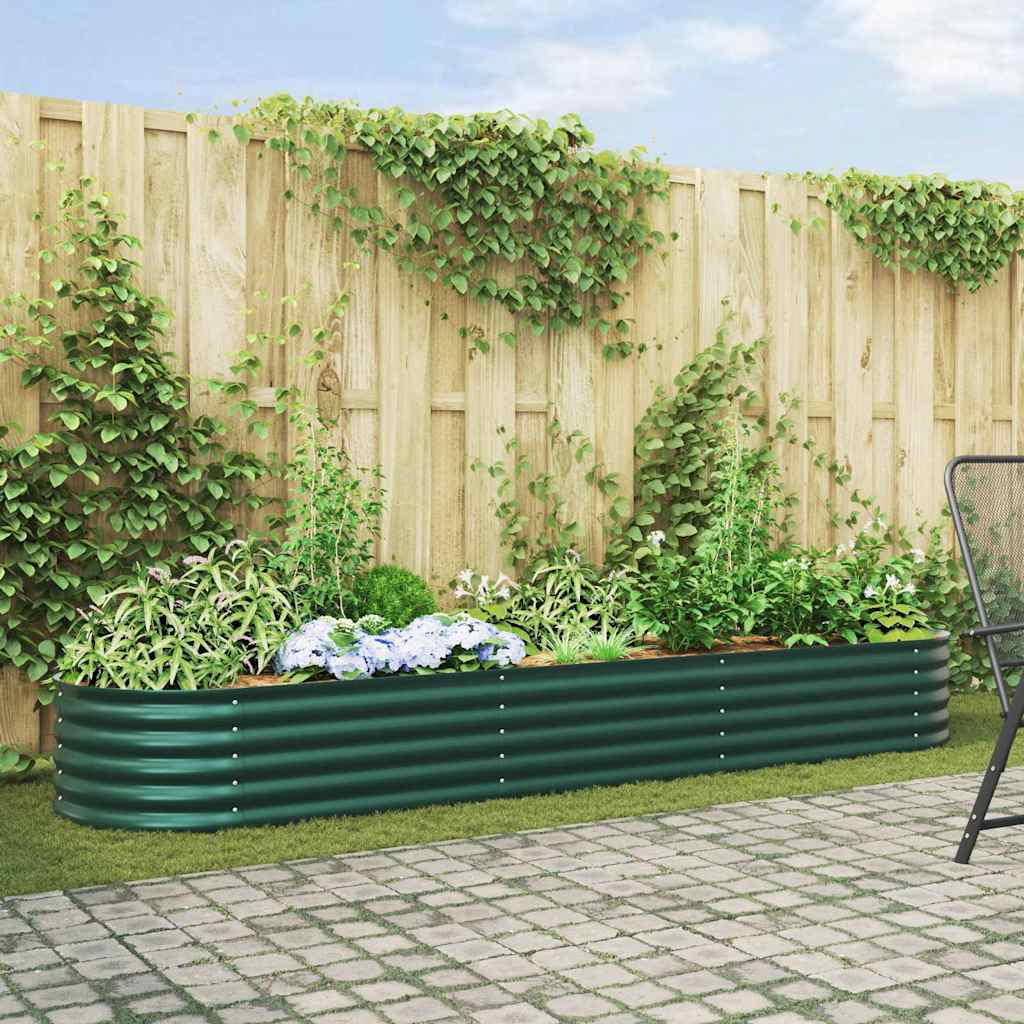 Vidaxx cama elevada verde 320 x 80 x 44 cm acero
