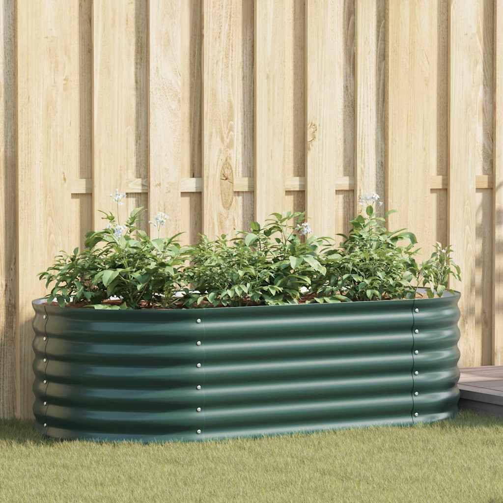 Vidaxl verhoogd bed groen 160 x 80 x 44 cm staal