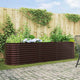 Aiuola rialzata Vidaxx marrone 320 x 80 x 81 cm in acciaio