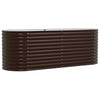 Vidaxl verhoogd bed bruin 240 x 80 x 81 cm staal