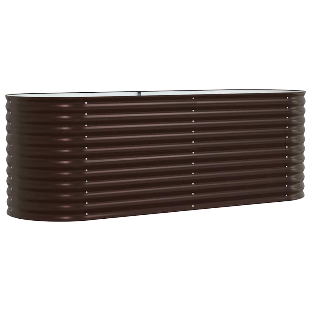 Vidaxl verhoogd bed bruin 240 x 80 x 81 cm staal